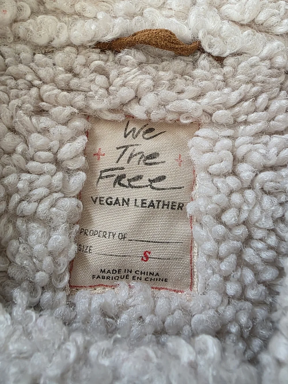 Free People We‎ The Free Vegan Exchange Shearling Jacket Tan Women's